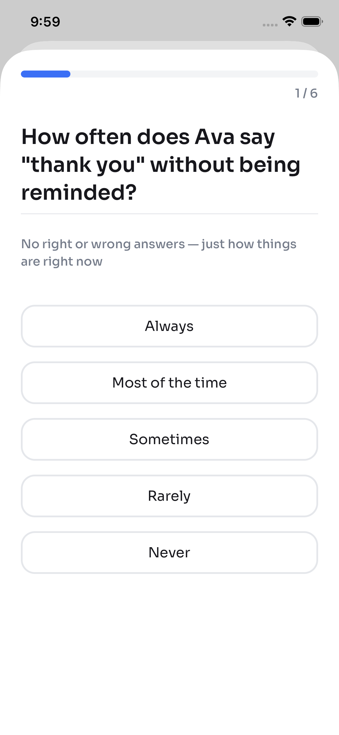 Steadily app showing your child's growth chapter reveal — their unique personality profile